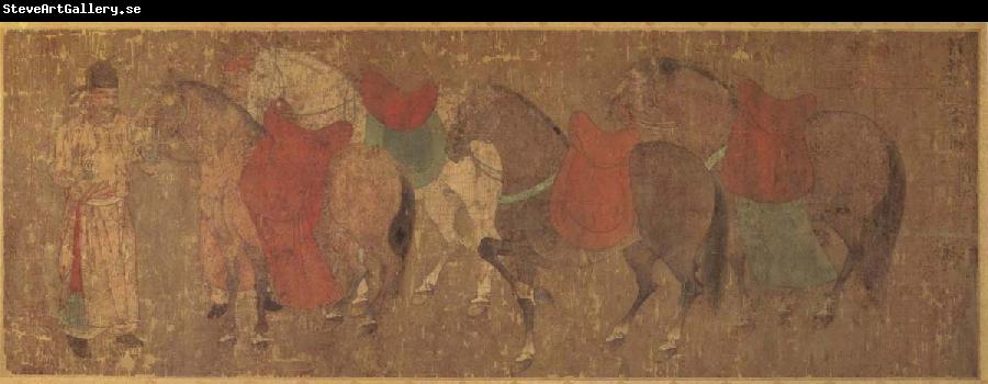 unknow artist Reitknecht with horses seaweed-dynasty